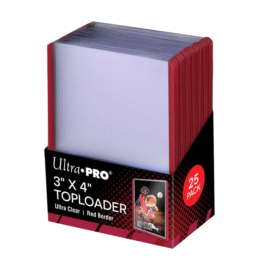Toploaders à bordures colorées 3" x 4" (25ct) pour cartes à collectionner standard