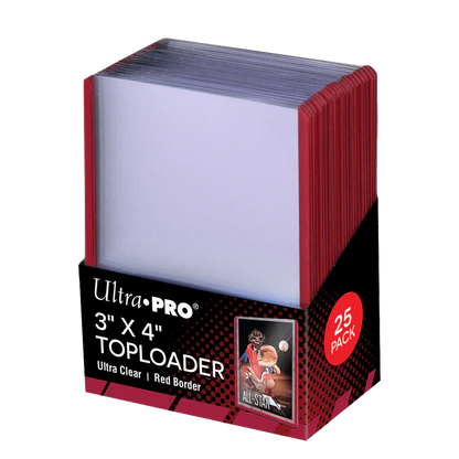 Toploaders à bordures colorées 3" x 4" (25ct) pour cartes à collectionner standard